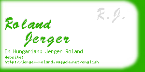 roland jerger business card